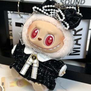 Black Chanel-style set (headpiece + top + bow tie)